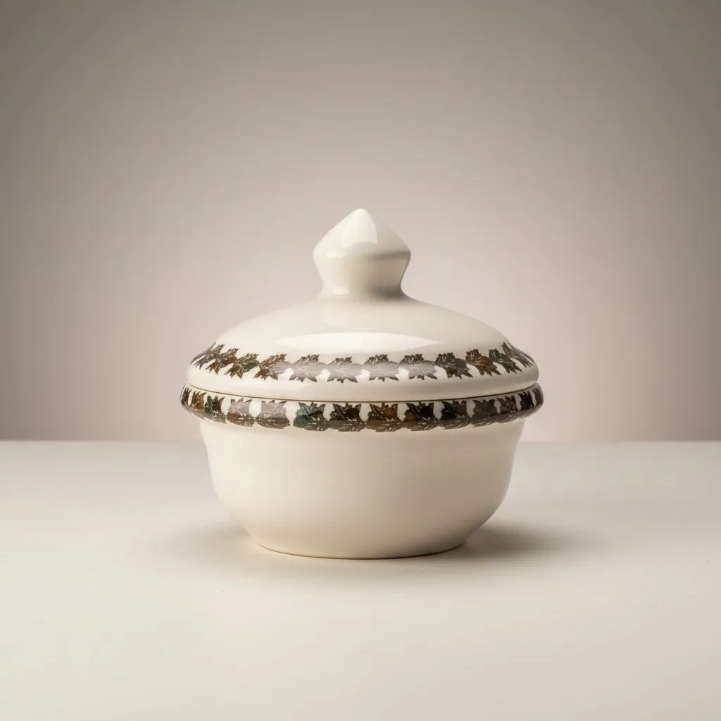 Porcelain Mustard Pot "Korchma"